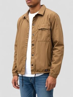 Dickies Brown Lightweight Canvas Utility Jacket Mens Workwear Streetwear Size L